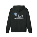 Moonlit Forest Original Chalk Art Hoodie back view black