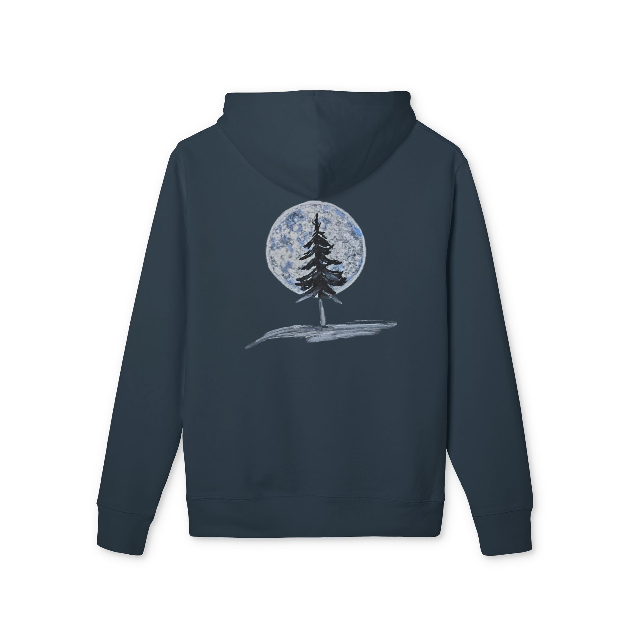 Quiet Strength Original Chalk Art Pine Moon Hoodie